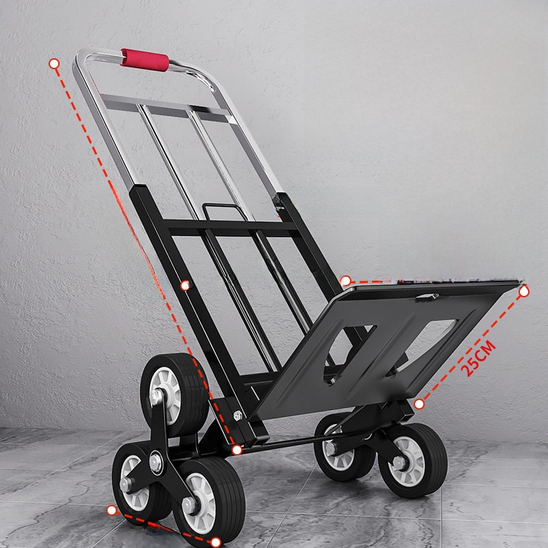Outdoor Camping Trolley - รถเข็นขนของแบบมือดึง ปีนบันไดได้ ไม่ต้องใช้เครื่องยนต์ เคลื่อนย้ายขึ้นลงบันไดได้ ล้อเงียบ สำหรับแคมป์ปิ้งและจัดเก็บ