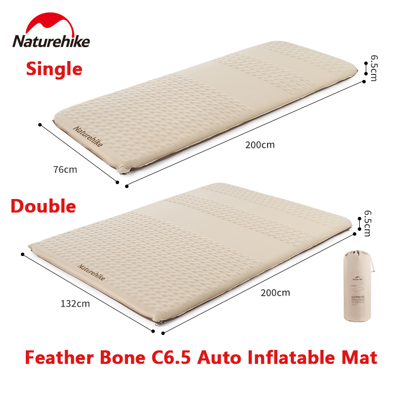 Outdoor Camping Rugs - Naturehike เสื่อเป่าลมอัตโนมัติ, เบาะรองนอน C6.5เบาะเป่าลมเบาะรองนอนที่นอนฟองน้ำแค้มปิ้งกลางแจ้ง
