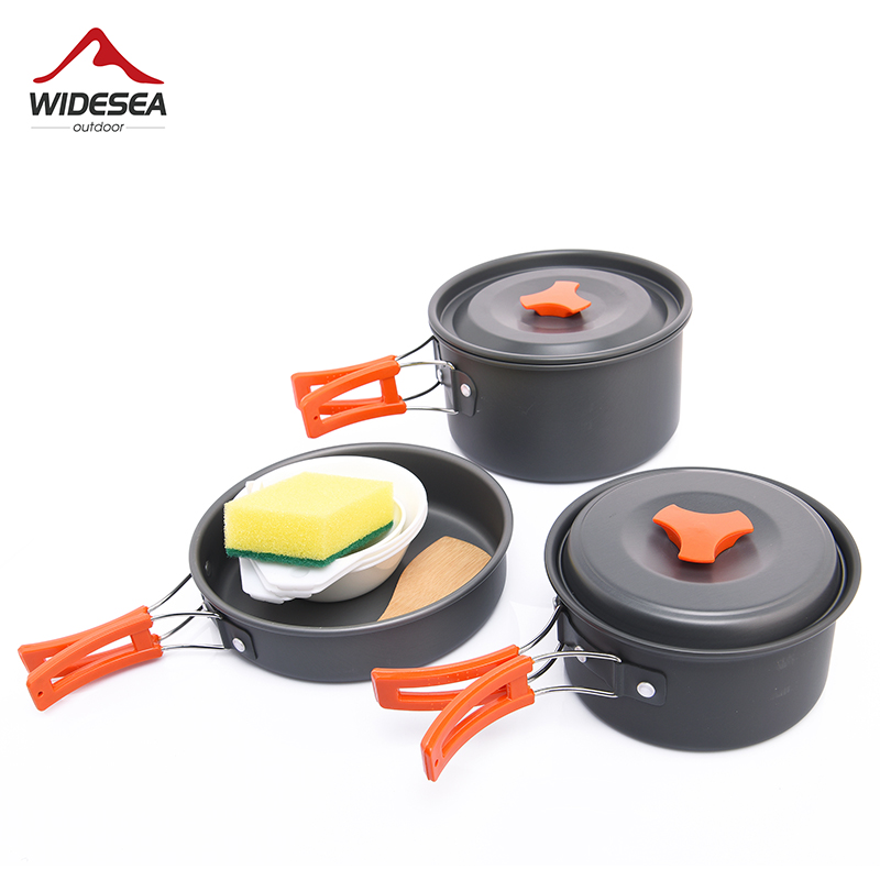 Outdoor Camping Dining Set - Widea เครื่องใช้บนโต๊ะอาหารสำหรับตั้งแคมป์กลางแจ้ง set Alat masak เครื่องใช้บนโต๊ะอาหารอุปกรณ์เดินทางปิกนิกเดินป่าหม้อหุงนักท่องเที่ยวอุปกรณ์ตกปลา