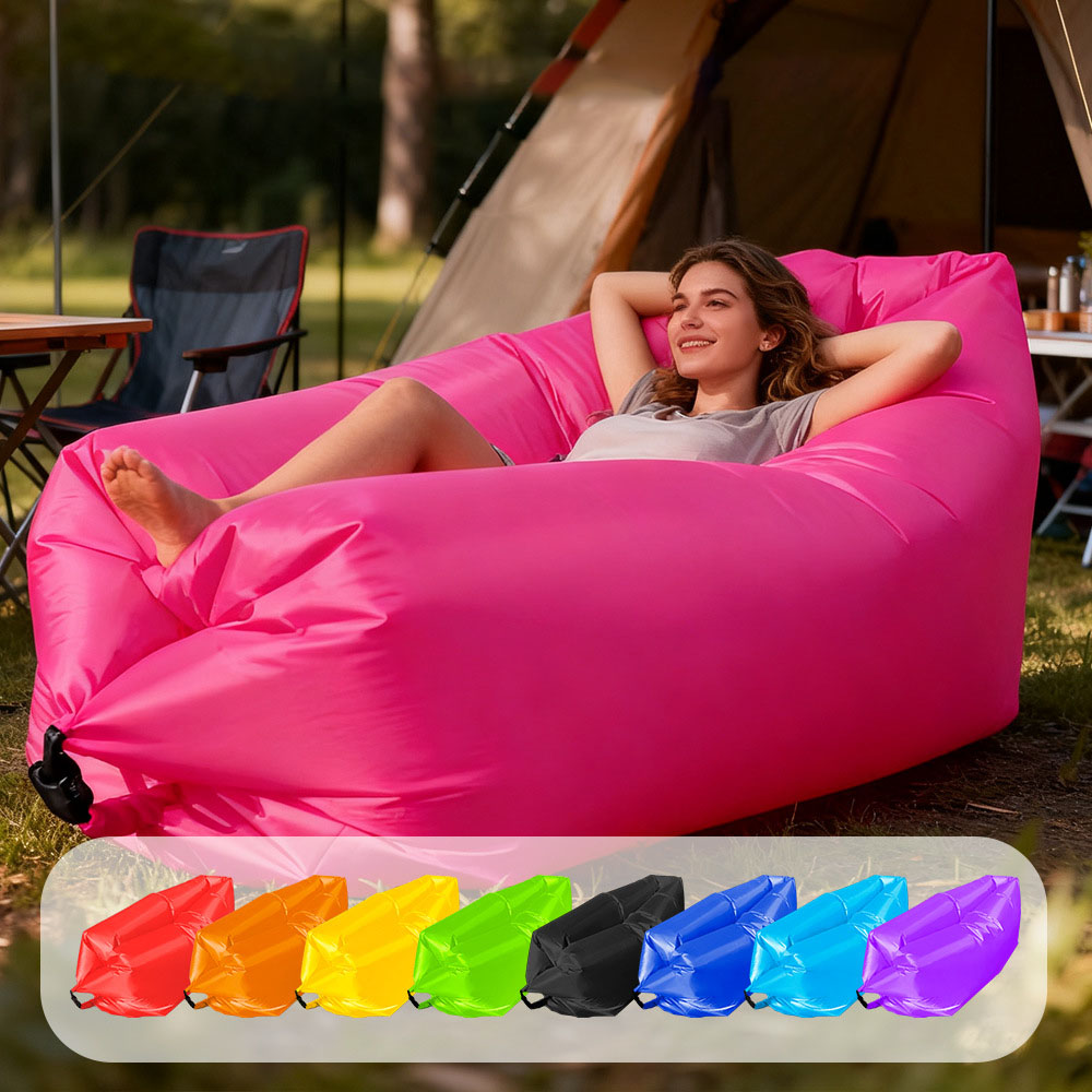 Bed Outdoor Camping - โซฟาเป่าลมแบบพกพา หลากสี สำหรับใช้งานกลางแจ้ง ชายหาด หรือแคมป์ปิ้ง พับเก็บได้