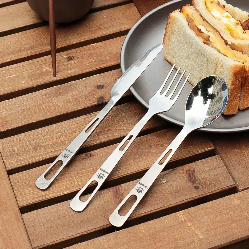 Hwzbben ชุดมีดส้อมช้อนไทเทเนีย - Outdoor Camping Dining Set บทวิจารณ์และราคา