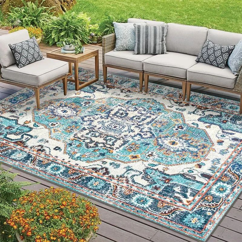 พรมกลางแจ้งสไตล์โบฮีเมียน VIKA - Outdoor Camping Rugs บทวิจารณ์และราคา