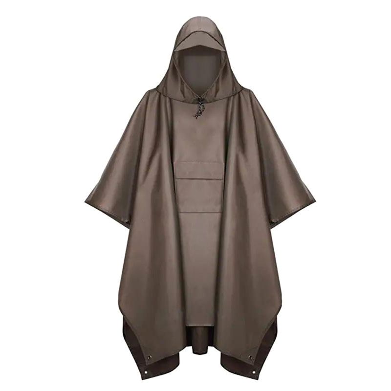 AEB0-เสื้อกันฝนกลางแจ้งแบบมีฮู - Camping Rain Poncho บทวิจารณ์และราคา