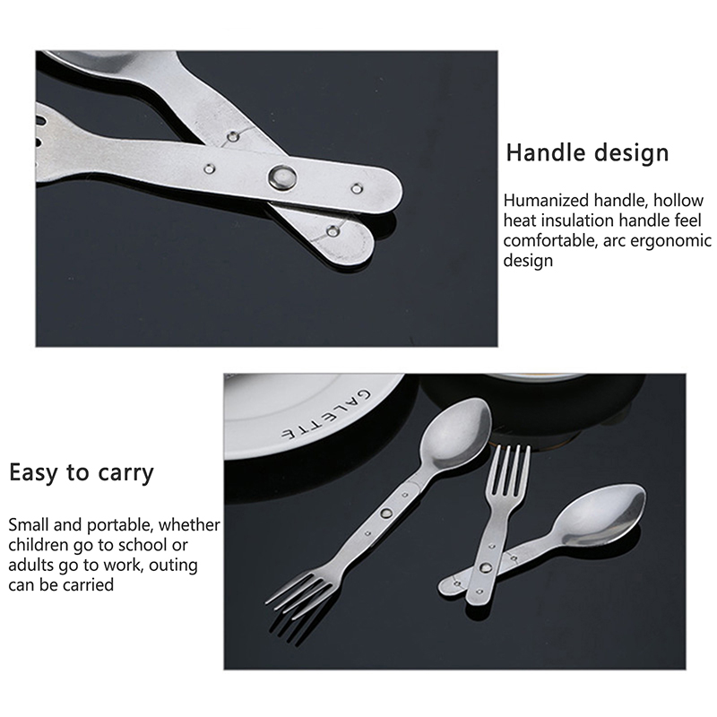 2-in-1 ช้อนส้อมขนมหวานชุดช้อนส - Outdoor Camping Dining Set บทวิจารณ์และราคา